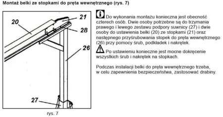 Suwnica bramowa, wózek, wyciągarka łańcuchowa (udźwig: 1000 kg, szer. : 2300 mm, wys. podn: 2500-3600 mm, wys. podn. wciągarki: 3m)