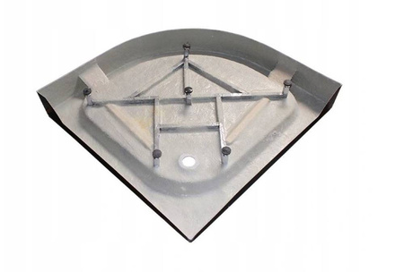 Brodzik 90x90 półokrągły 15cm czarny + syfon 23179601