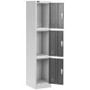 Szafa metalowa - 3 przegrody - zamki (wymiary: 38 x 45 x 185 cm) 45683106