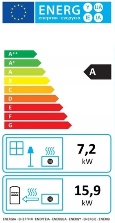 Piec stalowy wolnostojący z płaszczem wodnym 19-23kW - spełnia anty-smogowy EkoProjekt 04483330