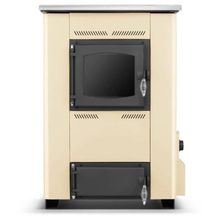 Kuchnia węglowa kocioł piec CO z płaszczem wodnym 25-27kW (kolor: beżowy, średnica wylotu spalin: 148 mm) - spełnia anty-smogowy EkoProjekt 99682660
