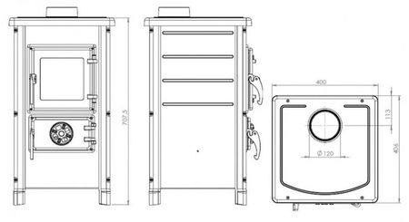 Piec wolnostojący 6kW (kolor: czarny) - spełnia anty-smogowy EkoProjekt 88879964