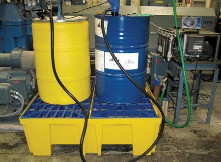 Arengo Paleta wanna wychwytowa, wysokoprofilowa, składowanie 4 beczki 200L lub pojemnik IBC/KTC, 510l (wymiary: 1320x1320x430 mm) 09876008