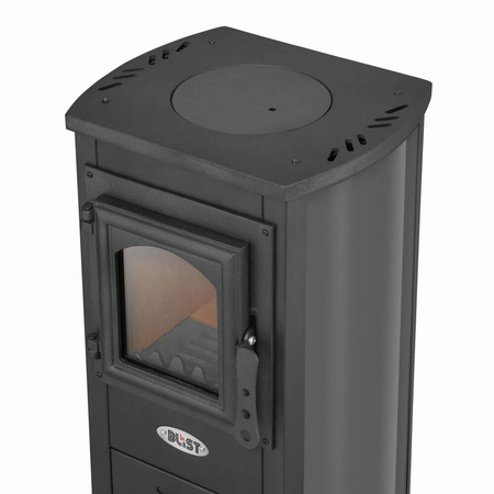 Piec wolnostojący 6,6-8,5kW z płytą grzewczą i fajerką na drewno (kolor: beżowy) - spełnia anty-smogowy EkoProjekt 99680799