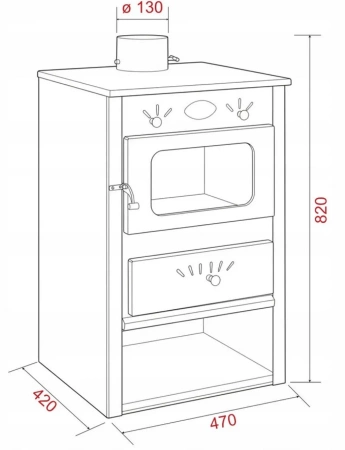 Piec wolnostojący z płaszczem wodnym 7,1/11 kW - spełnia anty-smogowy EkoProjekt 04482050