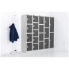 Szafa metalowa - 3 przegrody - zamki (wymiary: 38 x 45 x 185 cm) 45683106