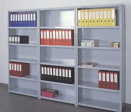 Regał metalowy do archiwum, 7 półek (wymiary: 2500x900x400 mm, nośność półki: 100 kg) 43364860