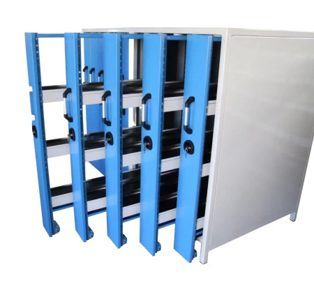 Szafa z 5 wysuwanymi przedziałami do opraw narzędziowych CNC (wymiary: 2120x1060x1100 mm) 16083250