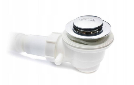 Brodzik 90x90 półokrągły 15cm czarny + syfon 23179601