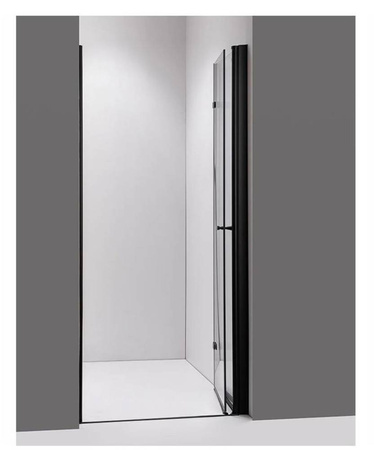 Drzwi prysznicowe 110 cm składane Ścianka black 23179595