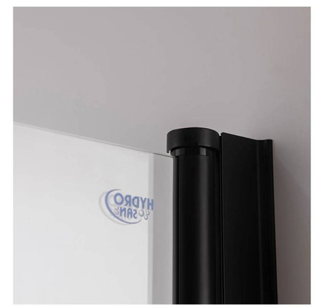 Drzwi prysznicowe 110 cm składane Ścianka black 23179595