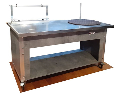 Stół do pakowania z kołem obrotowym (wymiary: Dł. 150 cm. wys. 80 cm. szer. 80 cm) 91082797