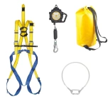 Zestaw powstrzymujący upadek do pracy w pionie i poziomie - rozmiar szelek M-XL, dł. liny 8m (udźwig: 120 kg) 23983267
