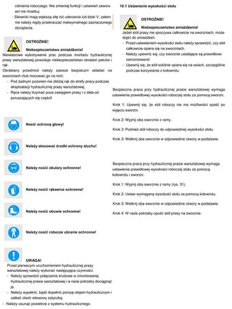 Hydrauliczna prasa warsztatowa wzmocniona z pompą ręczną lub pedałem Unicraft (siła nacisku: 50 t) 32269562