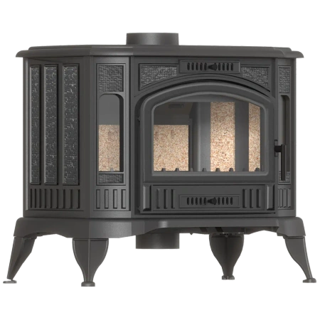 Piec wolnostojący koza eco 8kW K9 z wylotem spalin fi 150 + Gratis: Rozeta stalowa okrągła fi 150 + Rura stalowa 150/1m + Kolano ruchome 150/90 - spełnia anty-smogowy EkoProjekt 30083345