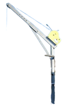Żuraw ze stopą i wciągarką ręczną z liną 12m (udźwig: 250 kg, wysokość podnoszenia: 1945-2440 mm) 53368254