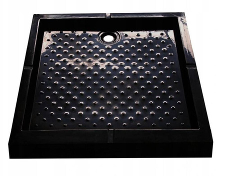 Kabina prysznicowa narożna 90x90 niski czarna brodzik 23178257