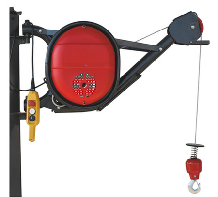 Wciągarka elektryczna linowa budowlana 325kg/30m - do wyboru ramię, mocowanie do rusztowania, sterowanie 08179947