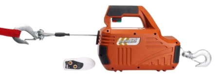Wyciągarka elektryczna przenośna z pilotem 230V (udźwig: 450 kg, długość liny: 4,6m, moc: 1,2KM) 85083024