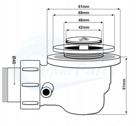 Brodzik kwadratowy 90x90 głęboki 15cm biały+syfon 23178200