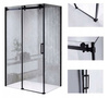 Kabina prysznicowa czarna 100x80 szkło 8mm 23178201