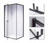 Kabina prysznicowa 120x80 czarna szkło 6mm 23178245