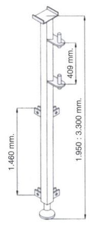 Wciągarka elektryczna linowa budowlana + Wysoki maszt + Ramie robocze + lina 30m + sterowanie ręczne 1,5m (udźwig: 200 kg) 08183101