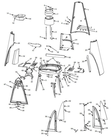Piec wolnostojący 10kW Tipi (kolor: emalia antracyt) - spełnia anty-smogowy EkoProjekt 86876402