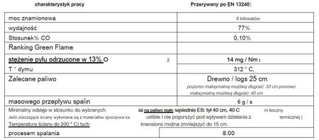 Piec wolnostojący 6kW Alcor (wylot spalin: góra, kolor: antracyt) - spełnia anty-smogowy EkoProjekt 86854925