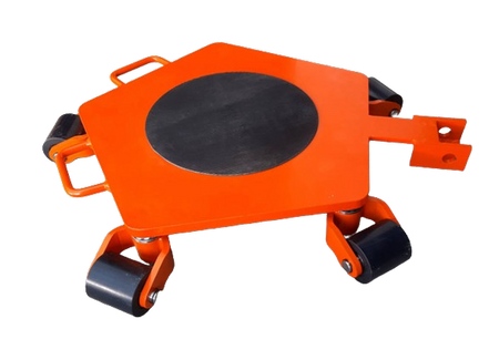 Wózek rotacyjny bez płyty obrotowej do transportu maszyn, urządzeń i sprzętu (rolki: 5x poliamidowe toczone, nośność: 3,9 ton) 50279758