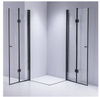 Kabina prysznicowa 80x80 szkło 6mm kwadrat czarna 23178187