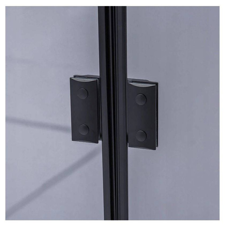 Kabina prysznicowa 80x80 szkło 6mm kwadrat czarna 23178187