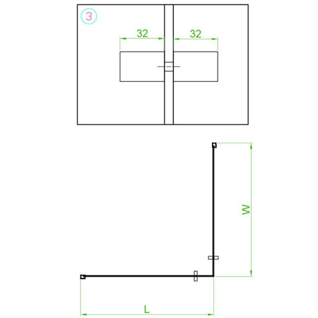 Kabina prysznicowa kwadratowa Czarna Black 90x90cm 5MM 23180201