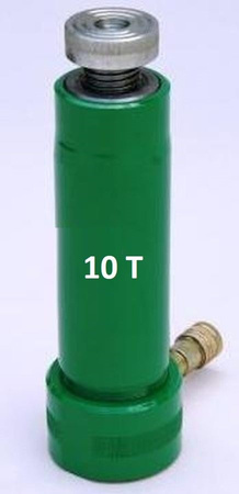 Siłownik hydrauliczny (wysokość podnoszenia min/max: 270/503mm, udźwig: 10T) + do wyboru: pompa hydrauliczna, przewód wysokociśnieniowy 1m, szybkozłącze 1/4’’, manometr 62781591