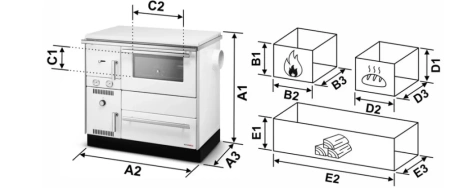 Piec koza kuchenka kuchnia węglowa westfalka CO z płaszczem wodnym 8,7-22,9kW (kolor: biały, średnica wylotu spalin: 150mm) - spełnia anty-smogowy EkoProjekt 99682663