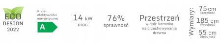 Piec piecyk kominek stalowy na drewno 14kW - spełnia anty-smogowy EkoProjekt 48280251