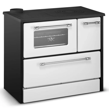 Kuchnia na drewno piec kominek koza kuchnia kocioł CO z płaszczem wodnym 16,15kW (kolor: biały, średnica wylotu spalin: 130 mm) - spełnia anty-smogowy EkoProjekt 99683166