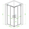 Kabina prysznicowa kwadratowa Czarna Black 80x80cm 5MM 23180200