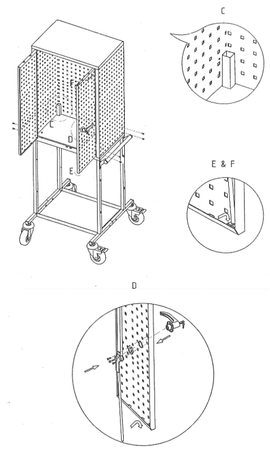 Wózek.szafka stalowa narzędziowa GermanTech (wymiary: 1800x600x400 mm) 99724947