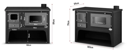 Kuchnia węglowa z płaszczem wodnym westfalka 16-20kW (kolor: czarny, średnica wylotu spalin: 130 mm) - spełnia anty-smogowy EkoProjekt 99680209