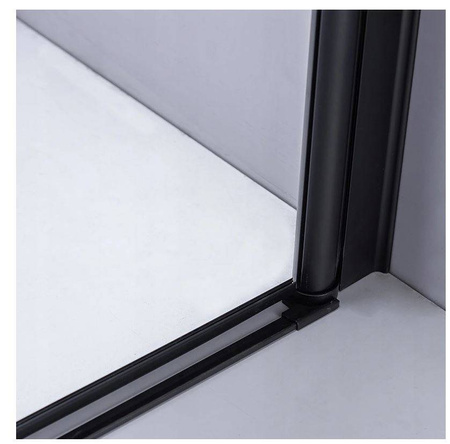 Kabina prysznicowa 80x80 szkło 6mm kwadrat czarna 23178187