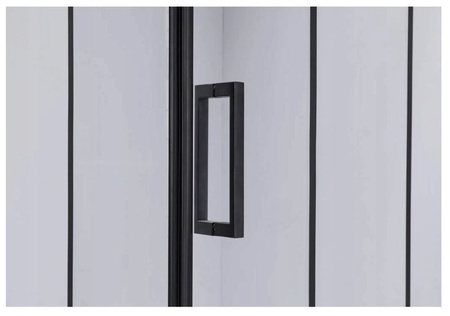 Kabina prysznicowa 80x80 szkło 6mm kwadrat czarna 23178255