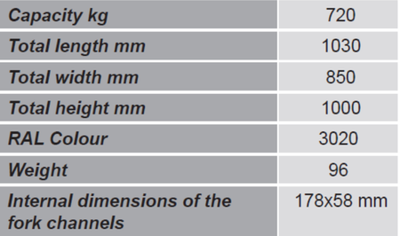 Uchwyt do beczek podwójny na wózek widłowy GermanTech (udźwig: 760 kg) 99724858