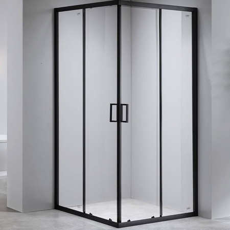 Kabina prysznicowa kwadratowa Czarna Black 90x90cm 5MM 23180201