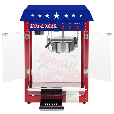 Maszyna do popcornu z wózkiem, amerykański design Royal Catering (moc: 1500W, wydajność: 5 kg/h) 45670651