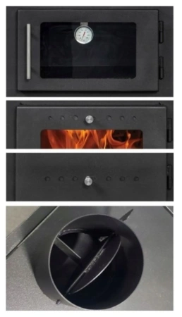 Piec stalowy wolnostojący z płaszczem wodnym i piekarnikiem 10kW - spełnia anty-smogowy EkoProjekt 04483307