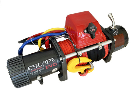 Wyciągarka Escape EVO 12000 lbs [5443 kg] EWX-S z liną syntetyczną 12V (lina: 10 mm czerwona dyneema 28m 10400kg +hak) 81877741