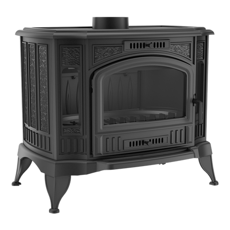 Piec wolnostojący koza 10kW K9 ASDP z wylotem spalin fi 130, Gratis: Rozeta stalowa okrągła fi 130 + Rura stalowa 130/1m + Kolano ruchome 130/90 - spełnia anty-smogowy EkoProjekt 30079561