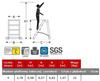 Drabina magazynowa FARAONE 4 stopniowa (wysokość robocza: 2,78m, wymiary platformy: 57x31 cm) 99675083