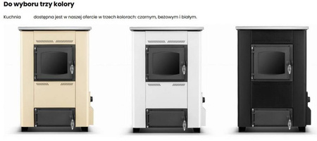 Kuchnia węglowa kocioł piec CO z płaszczem wodnym 25-27kW (kolor: biały, średnica wylotu spalin: 148 mm) - spełnia anty-smogowy EkoProjekt 99682659